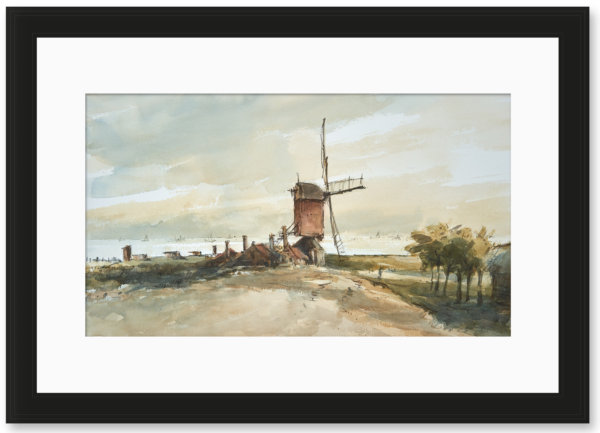 R13 Aquarel - Het bolwerk Blauwhoofd v1 2019