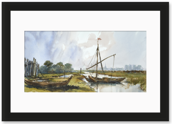 R31 Aquarel - Kanaal met boten v2 2019
