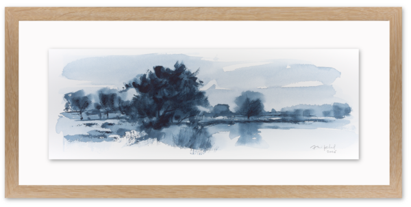 78 Aquarel monochrome - Makkummer Plas, Drente 2026