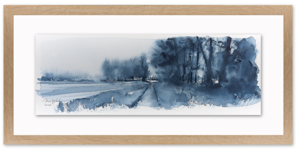 80 Aquarel monochrome - Lucaspad richting Ezinge 2026